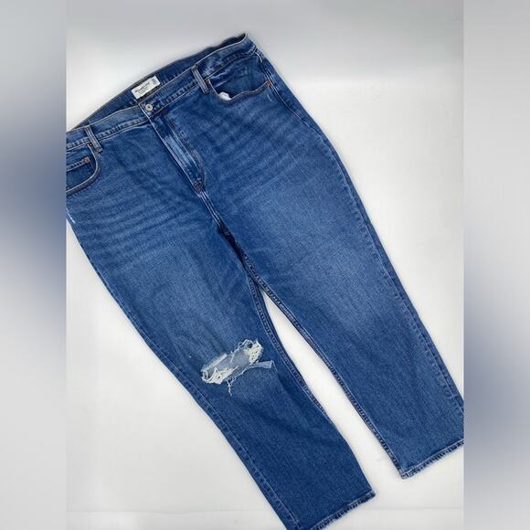 Abercrombie & Fitch A&F Ultra high rise ankle straight jeans size curve love - Picture 3 of 8
